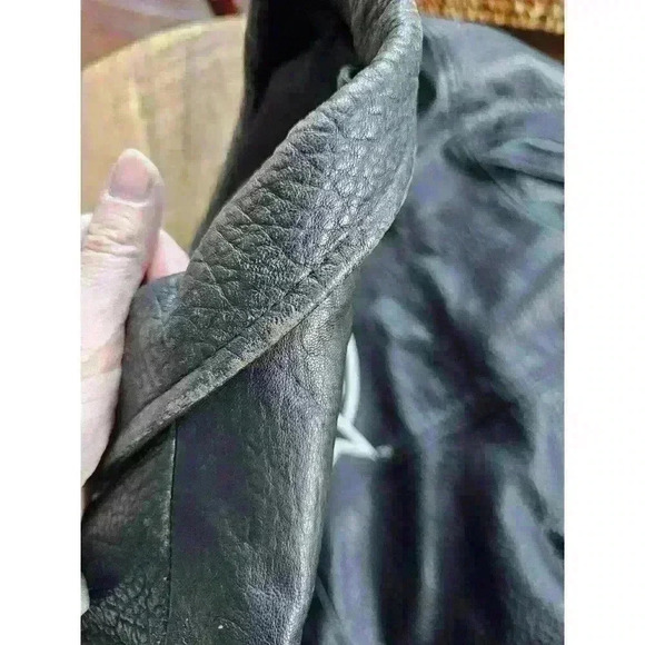 Vintage All Star Cafe " Atlantic City" Genuine Leather Bomber Jacket Men's Large - Picture 13 of 16